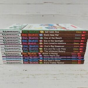 Lot of‎ 13 Owl Diaries Branches Chapter Books by Rebecca Elliott Eva the Owl